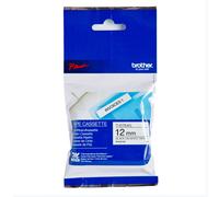 Brother Labelling Tape - 12mm, Black/White, Blister nastro per etichettatrice M