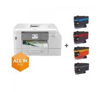 Brother MFCJ4540DWXL-Stampante multifunzione inkjet a colori 4 in 1, Formato A4, Touchscreen,Connettività di rete cablata e wireless,NFC,Display LCD a colori da 6.8 cm,Cartucce inbox ad alta capacità