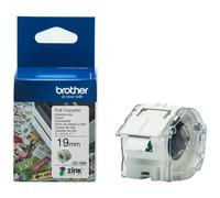 Brother 19 mm Etichette Bianco / Trasparente Originale CZ-1003