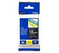 Brother tze-345 nastro per etichettatrice bianco su nero