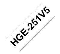 BROTHER NASTRO HG DA 24MM NERO BIANCO 5PZ HGE251V5