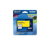 Brother TZ-661 / TZe-661, 36mm x 8m, testo nera / sfondo giallo, nastro originale