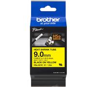 Brother HSe-621E Pro Tape, 9 mm x 1.5. m, testo nera / nastro giallo , nastro originale