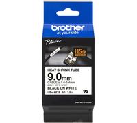 Brother HSe-221E Pro Tape, 9 mm x 1.5 m, testo nera / nastro bianco, nastro originale