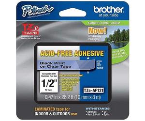 Brother Nastro originale P-Touch TZE-MQG35, nastro laminato standard largo 1/2", bianco su verde lime, laminato per uso interno o esterno, impermeabile, 12 mm x 5 m, TZEAF131