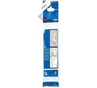 Brother TZER254 Nastro in tessuto TZE sfondo bianco e scritta nera da 24MM x 4m di lunghezza