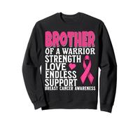 Brother of a Warrior Breast Cancer Awareness Support Gifts Felpa