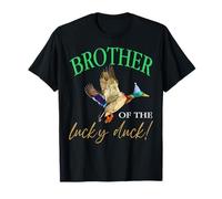Brother of The Birthday Boy One Lucky Duck Festa di Compleanno Maglietta