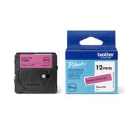 Brother Original Btag-P31 Label Tape 12 mm Wide 4 m Long Black/Pink black / pink
