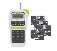 Brother P-Touch, PTH110BP, Easy Portable Label Maker Bundle (4 nastri per etichette inclusi)