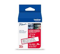 Brother P-Touch TZE-261 - Nastro adesivo P-Touch laminato standard da 36 mm, nero su bianco, per interni ed esterni, impermeabile, 8 m, confezione singola