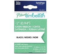 Brother P-touch TZE-R251 - Stampa nera su nastro satinato bianco - ~ 1 "di larghezza x 13,1" di lunghezza (24 mm x 4 m)