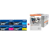 Brother + Prindo Universal Papier 2500 Blatt Value Pack nero / ciano / magenta / giallo Originale TN-247 MCVP 01