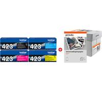 Brother + Prindo Universal Papier 2500 Blatt Value Pack nero / ciano / magenta / giallo Originale TN-423 MCVP