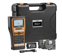 Brother PT-E560BTVP - Etichettatrice industriale con Bluetooth, batteria agli ioni di litio e custodia per il trasporto (per nastri TZE larghi 24 mm, tubi termoretraibili HSE larghi 18 mm, stampa a