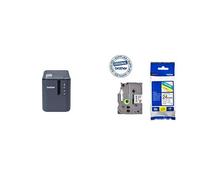 Brother PT-P950NWB Etichettatrice Professionale Collegabile a PC, con Rete Cablata, Wi-Fi e Bluetooth, fino a 36 mm + Nastro Laminato TZE251, 24 mm, Nero su Bianco