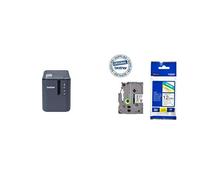 Brother PT-P950NWB Etichettatrice Professionale Collegabile a PC, con Rete Cablata, Wi-Fi e Bluetooth, fino a 36 mm + Nastro Laminato TZE231, 12 mm, Nero su Bianco