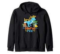 Brother Saurus Rex Dinosauro Dino Bambini Ragazze e Ragazzi Felpa con Cappuccio