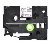 Brother Tape Black on White 18mm TZe-SE4 TZ 8 m 1 pc s Originale TZESE4