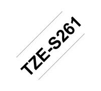 Brother Tape Black on White TZeS261 TZ 1 pc s Etichette/etichette Rotolo