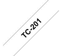Nastro Brother TC-201 - Nero su bianco (12 mm)