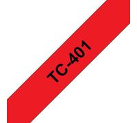 Brother TC-401 nastro per etichettatrice Nero su rosso NEW