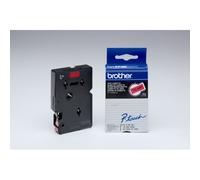 Brother TC-491, 9mm x 7,7m, testo nera / sfondo rosso, nastro originale