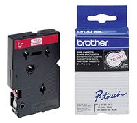 Brother TC-292, 9mm x 7,7m, testo rossa / sfondo bianco, nastro originale