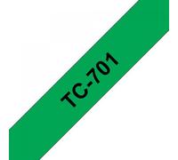 P-TOUCH TC701 - Nastro laminato, nero su verde, 12 mm