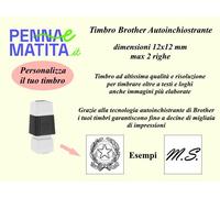 BROTHER TIMBRO NERO 12X12MM (CONF. 6PZ) PR1212B
