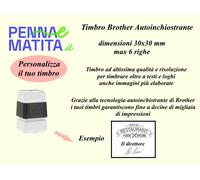 6 TIMBRI NERO BROTHER 30X30MM PR3030B6P PER STAMP CREATOR