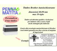 Brother timbro autoinchiostrante personalizzato 40x90 mm colore nero