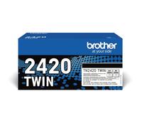 BROTHER TN-2420TWIN Toner Cartridge, Black, Twin Pack, High Yield, includes 2 x