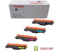 BROTHER TN-247 KIT 4 5 TONER COMPATIBILI BK C M Y CON CHIP 3000/2300 pagine