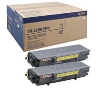 Brother Toner TN-3280 - Doppelpack - Schwarz - Kapazit?t: 2x 8.000 Seiten (tn3280twin)