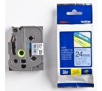 Brother TZ-551 / TZe-551, 24mm x 8m, testo nera / sfondo blu, nastro originale