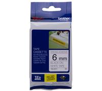 Brother TZ-S211 / TZe-S211 Pro Tape, 6mm x 8m, testo nera/nastro bianco, nastro originale
