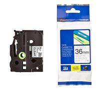 Brother TZ161 Consumabili per stampante, larghezza 36 mm, 8m, colore: trasparente su nero