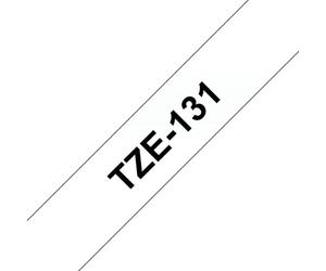 Brother TZe-131 Nero su Trasparente Cinta Continua 1,2 cm Laminata Resistente