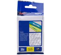 BROTHER TZE-135 TZE135 12mm 8mt NASTRO ORIGINALE Bianco su Clear LAMINATO