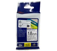 BROTHER TZE-141 NASTRO NERO SU TRASPARENTE PER P-TOUCH 300/500/1000 (18mmX8mt)