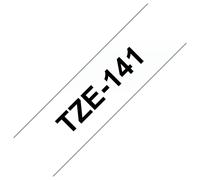 Brother TZE-141 nastro per etichettatrice Nero trasparente