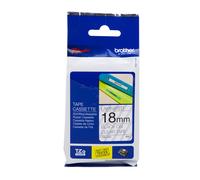 BROTHER TZE-141 TZE141 18mm 8mt NASTRO ORIGINALE nero su clear LAMINATO
