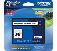 Brother TZe-221 Nero su bianco TZe