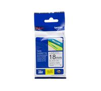 BROTHER TZE-241 TZE241 18mm 8mt NASTRO ORIGINALE nero su bianco LAMINATO