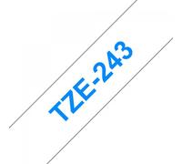 Brother TZE-243 nastro per etichettatrice Blu su bianco