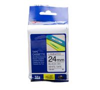 BROTHER TZE-251 TZE251 24mm 8mt NASTRO ORIGINALE nero su bianco LAMINATO