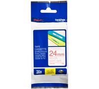 Brother TZE-252 nastro per etichettatrice Rosso su bianco