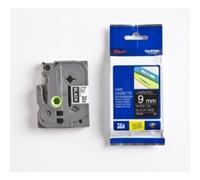 Brother TZE-325 DirectLabel Bianco Su Nero Laminato 9Mm X 8M