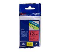 BROTHER TZE-431 TZE431 12mm 8mt NASTRO ORIGINALE nero su rosso LAMINATO